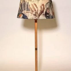 Giftworks Oak Wood Tropical Table Lamp