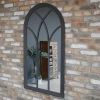 Dutch Brothers Gothic Vintage Dark Grey Arched Wall Mirror GENERAL GIFTS