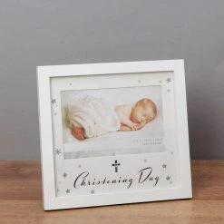Giftworks 6" X 4" - Bambino White Photo Frame - Christening Frame