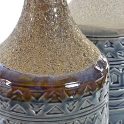 Giftworks GENERAL GIFTS Stoneware Vase African Blue/Brown