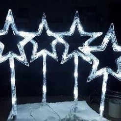 WGP CHRISTMAS SHOP Christmas Outdoor Lights 4Pc Star