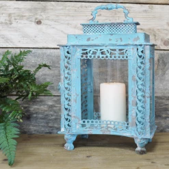 Dutch Brothers GENERAL GIFTS Shabby Chic Blue Lantern