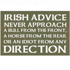 WJSampson Irish Plaque Irish Advise /Rope 24X15CM GENERAL GIFTS