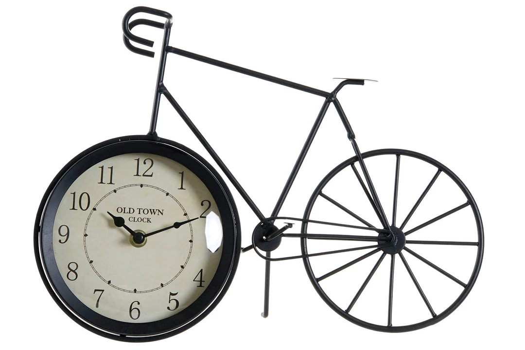 Giftworks GENERAL GIFTS Black Metal Mantel CLock - Bicycle 34X11X25cm 3 Giftworks GENERAL GIFTS Black Metal Mantel CLock - Bicycle 34X11X25cm