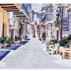 ITEM Mediterranean Town Canvas Prints (Street)