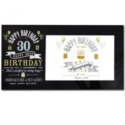 Giftworks GENERAL GIFTS 6" X 4" - SIGNOGRAPHY BIRTHDAY GLASS FRAME 13 Giftworks GENERAL GIFTS 6