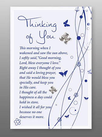 CBC GENERAL GIFTS Thinking Of You Glass Plaque 3 CBC GENERAL GIFTS Thinking Of You Glass Plaque