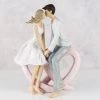 Juliana GENERAL GIFTS Couple Kissing Double Heart -Resin Figurine 1 Juliana GENERAL GIFTS Couple Kissing Double Heart -Resin Figurine