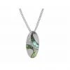 Giftworks Oval Ab Effect Pendant Necklace JEWELLERY