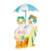 Giftworks Lido Duck Standing Pair With Brolly NOVELTY