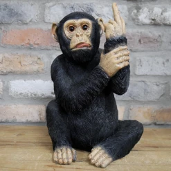 Dutch Brothers Black Rude Monkey Ornament GENERAL GIFTS