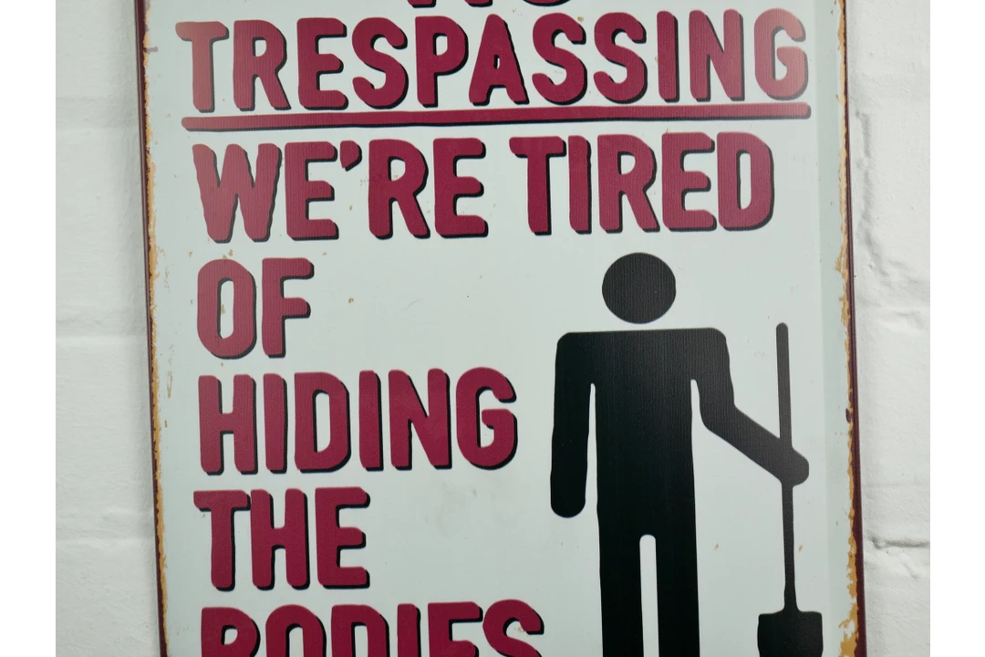 Dutch Brothers Funny No Trespassing Metal Wall Sign 5 Dutch Brothers Funny No Trespassing Metal Wall Sign