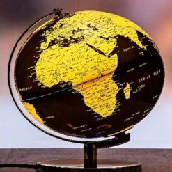 Giftworks GENERAL GIFTS THE GRANGE COLLECTION BLACK & WHITE GLOBE LAMP 24X23X30CM