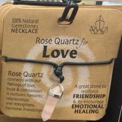 Royal County GENERAL GIFTS ROSE QUARTZ FOR LOVE GEMSTONE NECKLACE