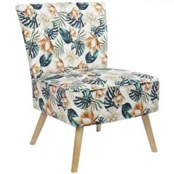 ITEM CHAIR POLYESTER BIRCH 63X66X84 LEAVES MULTICOLORED