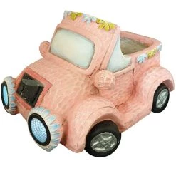 WGP Pink Solar Powered Garden Decor Planter GENERAL GIFTS