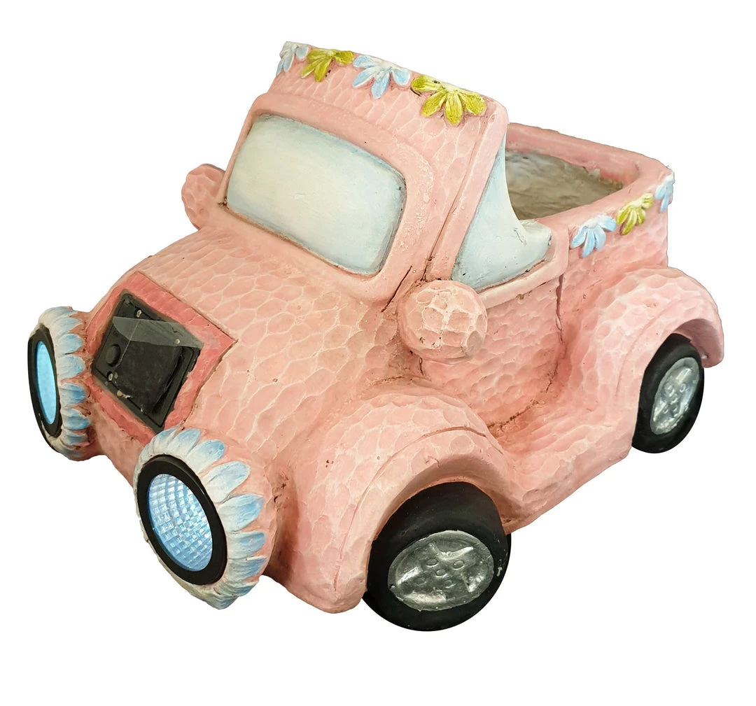 WGP Pink Solar Powered Garden Decor Planter GENERAL GIFTS 3 WGP Pink Solar Powered Garden Decor Planter GENERAL GIFTS