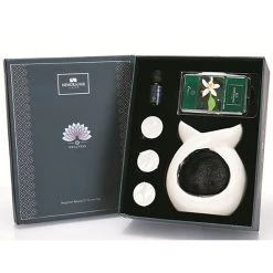 Kirkwood Group WHITE CROSS WAX MELT BURNER SET - BERGAMOT