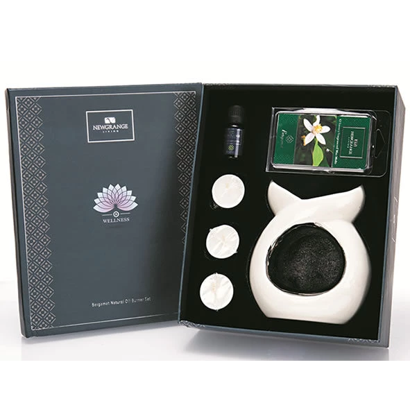 Kirkwood Group WHITE CROSS WAX MELT BURNER SET - BERGAMOT 3 Kirkwood Group WHITE CROSS WAX MELT BURNER SET - BERGAMOT