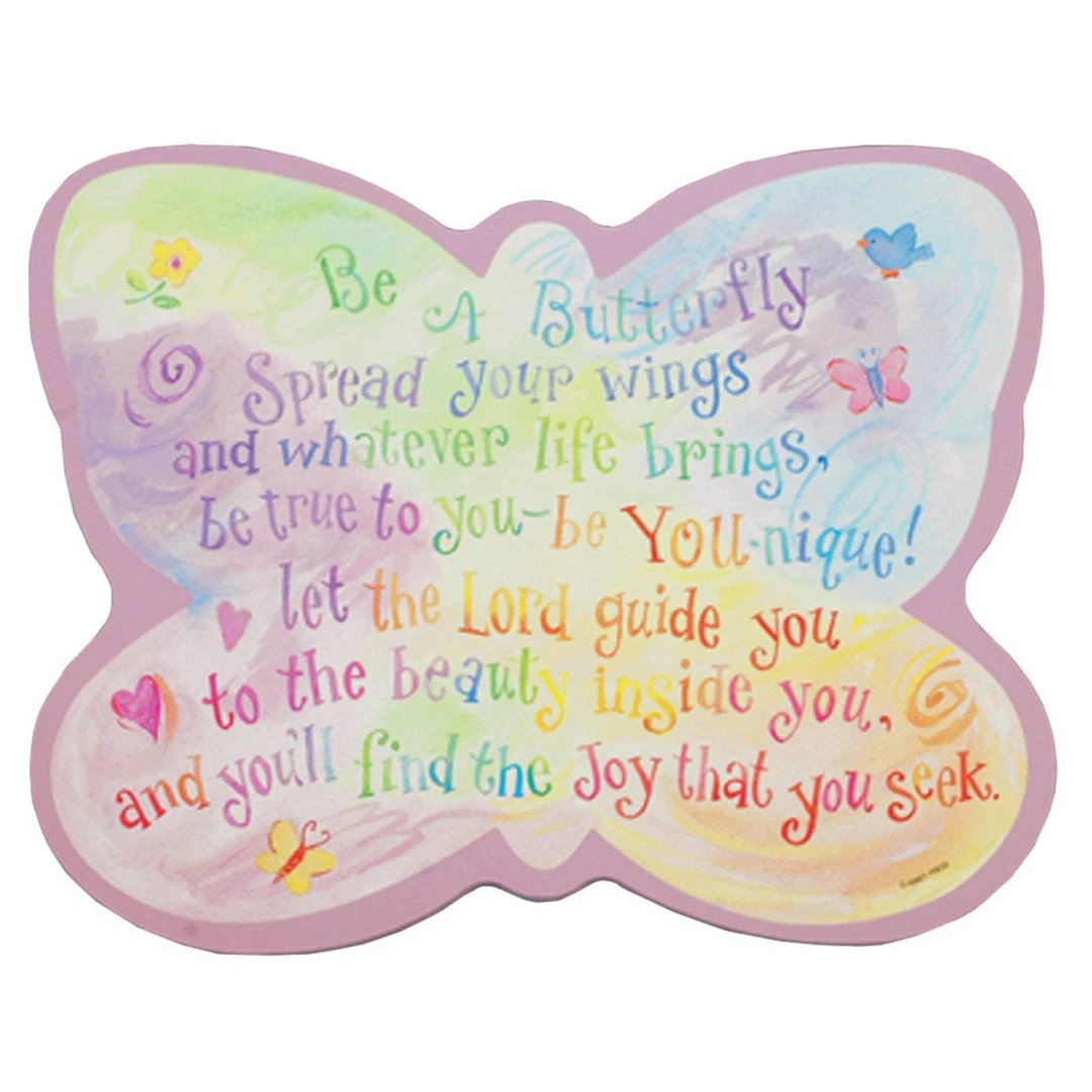 CBC GENERAL GIFTS Be A Butterfly, Wood Prayer Plaque 3 CBC GENERAL GIFTS Be A Butterfly, Wood Prayer Plaque