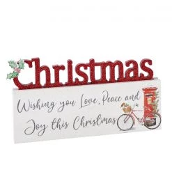 Richard Lang XMAS CUTOUT BLOCK LOVE, PEACE AND JOY CHRISTMAS SHOP