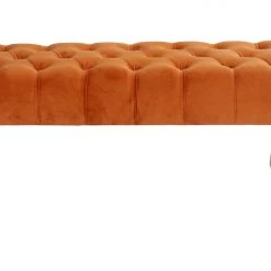 Kavanagh Gifts GENERAL GIFTS ORANGE POLYESTER WOOD BENCH 99X40X41 VELVET 13 Kavanagh Gifts GENERAL GIFTS ORANGE POLYESTER WOOD BENCH 99X40X41 VELVET