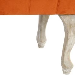 Kavanagh Gifts GENERAL GIFTS ORANGE POLYESTER WOOD BENCH 99X40X41 VELVET 11 Kavanagh Gifts GENERAL GIFTS ORANGE POLYESTER WOOD BENCH 99X40X41 VELVET