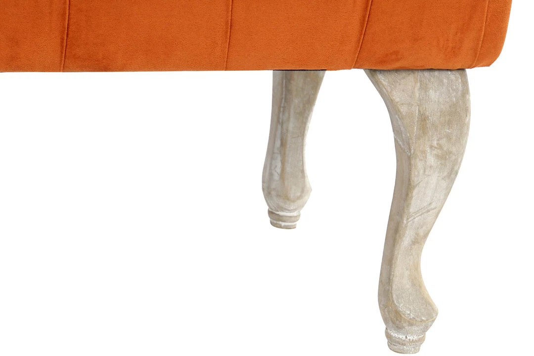 Kavanagh Gifts GENERAL GIFTS ORANGE POLYESTER WOOD BENCH 99X40X41 VELVET 6 Kavanagh Gifts GENERAL GIFTS ORANGE POLYESTER WOOD BENCH 99X40X41 VELVET