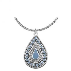 Giftworks Silver Blue Teardrop Necklace GENERAL GIFTS