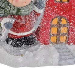 Itemint CHRISTMAS SHOP FIGURE LED GLASS FIBREGLASS CHRISTMAS TREE HOUSE 26X11X37,5cm