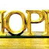 Giftworks GENERAL GIFTS Hope Gold Freestanding Sign