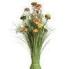 Straits GENERAL GIFTS Grass Floral Bundle Orange And White Wild Flower 70cm