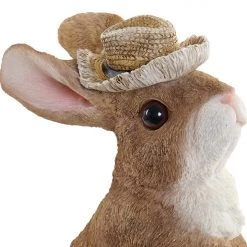 Itemint GENERAL GIFTS FIGURE RESIN 14,5X11,5X27,5cm RABBIT BROWN