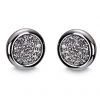 Giftworks GIFTS FOR HER SILVER DIAMANTE ROUND EARRINGS