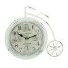 WGP GENERAL GIFTS Mantel Clocks -Hometime Rustic Penny Farthing Clock- White