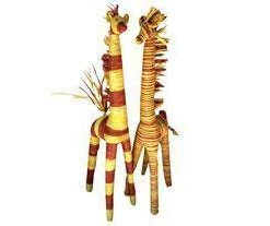 Giftworks GENERAL GIFTS Raffia Large Giraffe 1 Meter