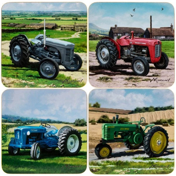 Lesser And Pavey TRACTORS COASTERS SET OF 4 GENERAL GIFTS 3 Lesser And Pavey TRACTORS COASTERS SET OF 4 GENERAL GIFTS