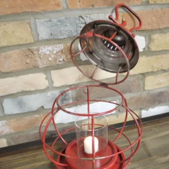 Dutch Brothers Red Hurricane Candle Holder 11 Dutch Brothers Red Hurricane Candle Holder