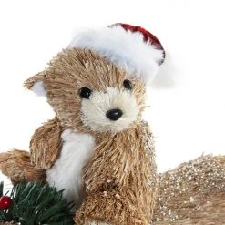 Itemint CHRISTMAS SHOP BEAR FIGURE POLYESTER POREXPAN 31X15X30 NATURAL BROWN