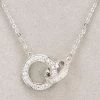 Giftworks Newgrange Living Silver Interlocking Diamante Necklace GENERAL GIFTS