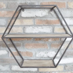 Giftworks WALL SHELVES/ HEXAGONAL SHELF WALL LANTERN SCONCES AND HANGINGS 8 Giftworks WALL SHELVES/ HEXAGONAL SHELF WALL LANTERN SCONCES AND HANGINGS