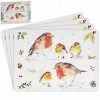 Lesser And Pavey WINTER ROBIN PLACEMAT SET OF 4 1 Lesser And Pavey WINTER ROBIN PLACEMAT SET OF 4