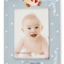 CBC Porcelain Baby Photo Frame/Blue/Glazed
