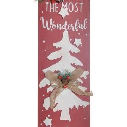 Itemint DECORATIVE LIGHT LED CHRISTMAS SLEIGH WOOD 70X9X15,5cm