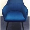 Giftworks GENERAL GIFTS THE GRANGE INTERIORS DARK BLUE CHAIR WITH BLACK LEGS