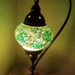 Giftworks Emerald Green Star Swan Neck Turkish Moroccan Handmade Mosaic Lamp GENERAL GIFTS 10 Giftworks Emerald Green Star Swan Neck Turkish Moroccan Handmade Mosaic Lamp GENERAL GIFTS