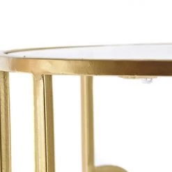 Giftworks Geometric Set Of 2 Tables Gold Side Table