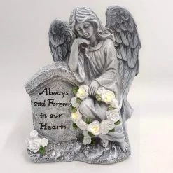 WGP Angel Kneels Beside Headstone