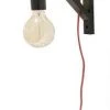 Giftworks Black Wall Sconce With Red Cable GENERAL GIFTS