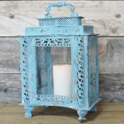 Dutch Brothers GENERAL GIFTS Shabby Chic Blue Lantern